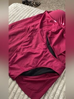 Women's Magenta One-Piece Swimdress - Classic Coverage